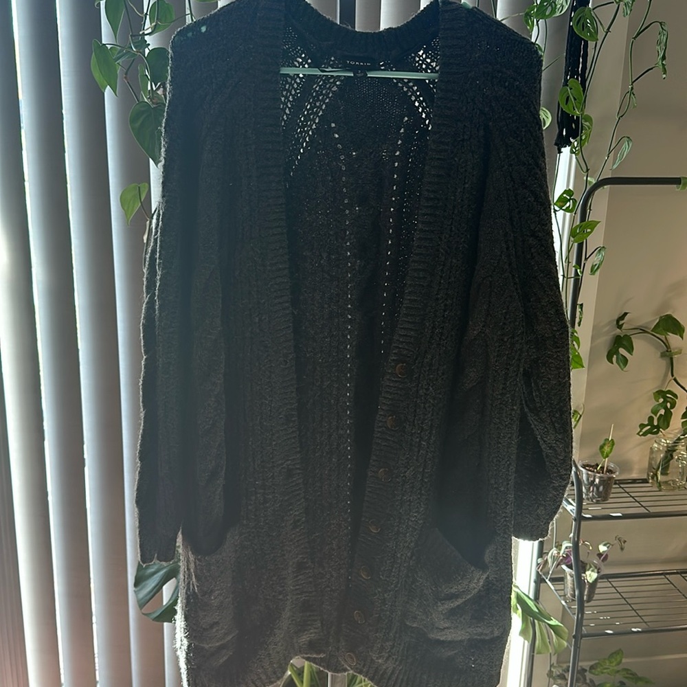 Grey Knitted Cardigan